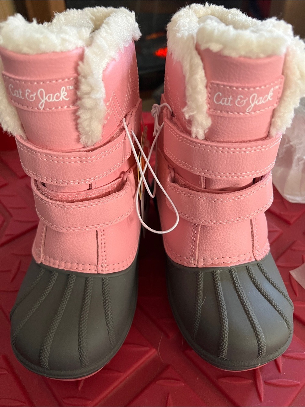Cat & Jack Pink and Gray insulated winter boots